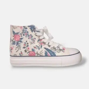 Sneakers montantes imprimé floral