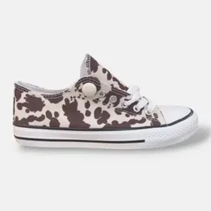 Sneakers basses imprimée vache