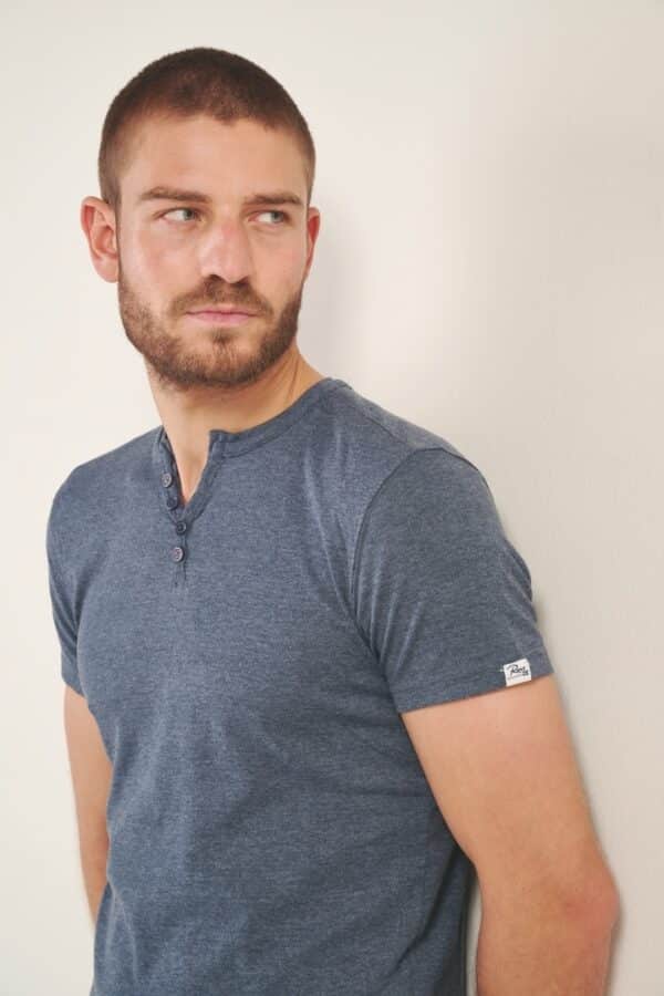 t-shirt Henley à manches courtes