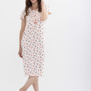 chemise de nuit motif floral discret