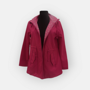 parka réversible imprimé floral rose