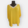 tunique ample bordures contrastées jaune