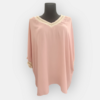 tunique ample bordures contrastées rose