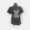 t-shirt imprimé ours en strass noir