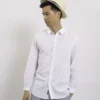 chemise à manches courtes blanc