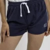 short éponge taille élastique bleu marine