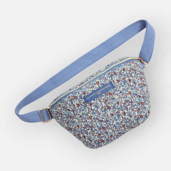 Grand Sac banane liberty bleu marron