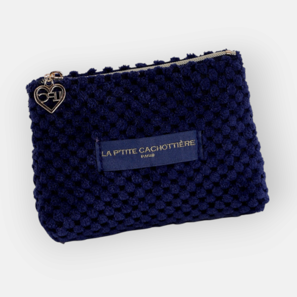 porte monnaie éponge bleu foncé