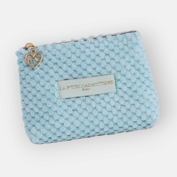 porte monnaie éponge bleu clair