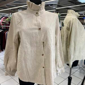Chemise Velours Col Montant
