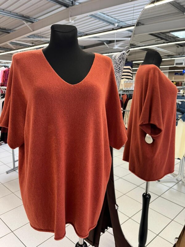Pull Demi Manche Grande Taille