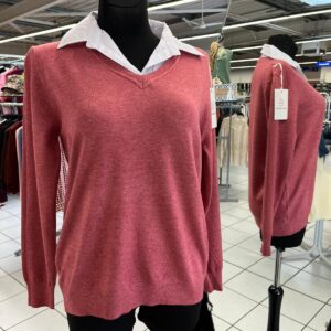 Pull Laine avec Col Chemise