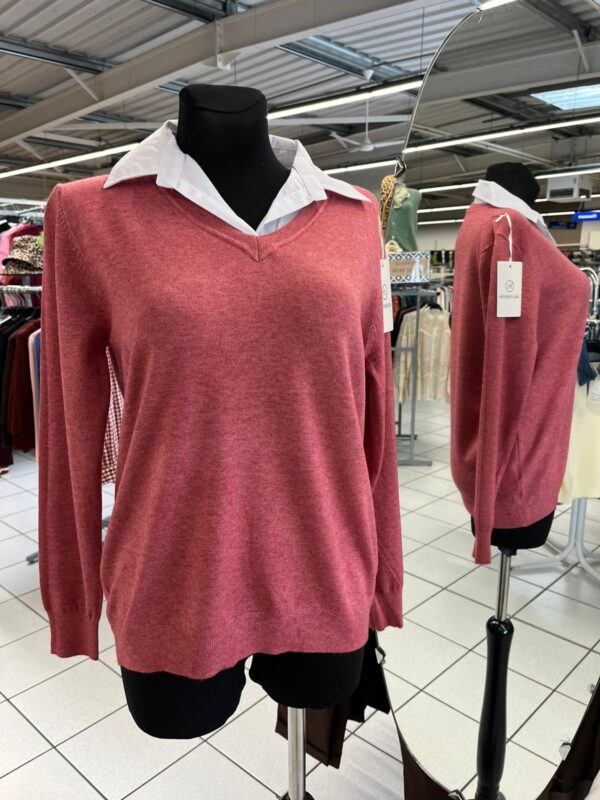 Pull Laine avec Col Chemise