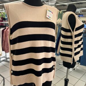 Pull Sans Manches Rayé