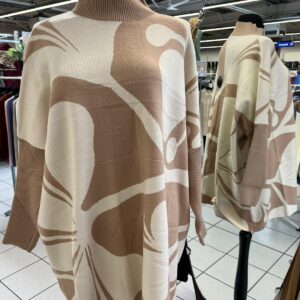 Pull Style Poncho Grande Taille