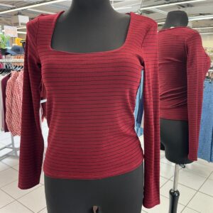 Top Rayé Longues Manches