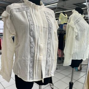 Chemise blanche volant
