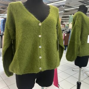 Gilet fine maille longue manche