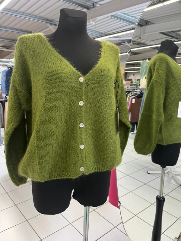 Gilet fine maille longue manche