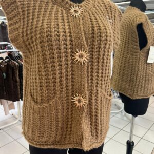 Gilet grosse maille sans manche
