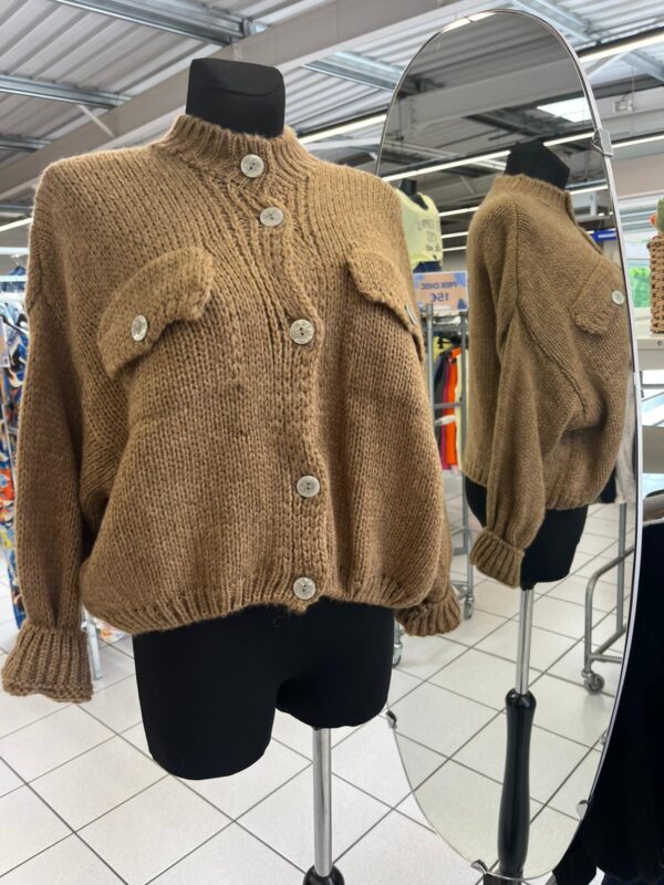 Gilet laine avec poche