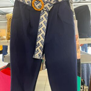 Pantalon uni ceinture
