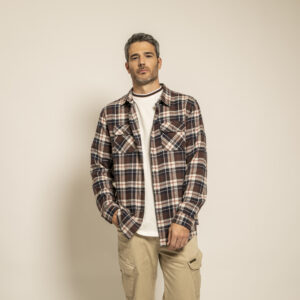 Chemise carreaux marron