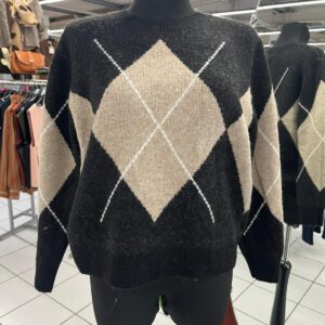 Pull Losange Col Rond