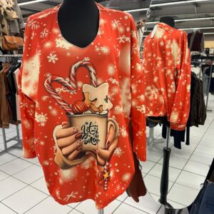 Pull Noël Tasse Grande Taille