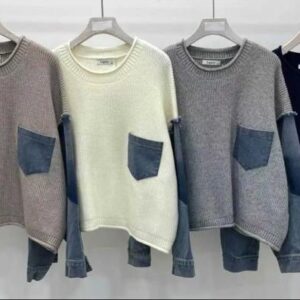 Pull Laine Manches en Jean