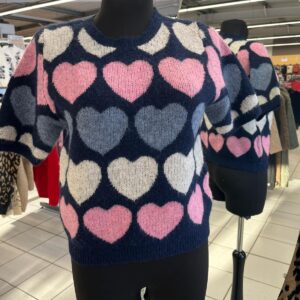 Pull Coeur Demi Manches