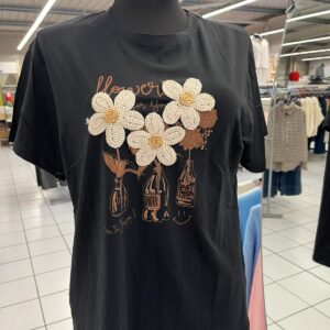 TShirt Fleur Crochet