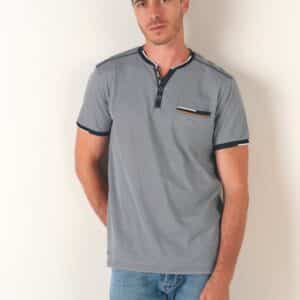 TShirt Col V à Boutons