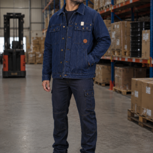 Veste Travail en Jean Molletonnée