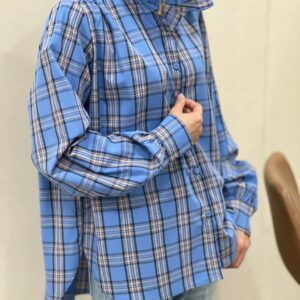 Chemise quadrillée Col Vollant