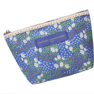 Pochette à frange liberty - Bleu de minuit